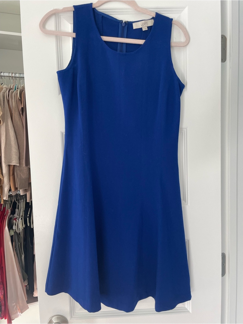 LOFT Royal Blue Sleeveless A-Line Dress